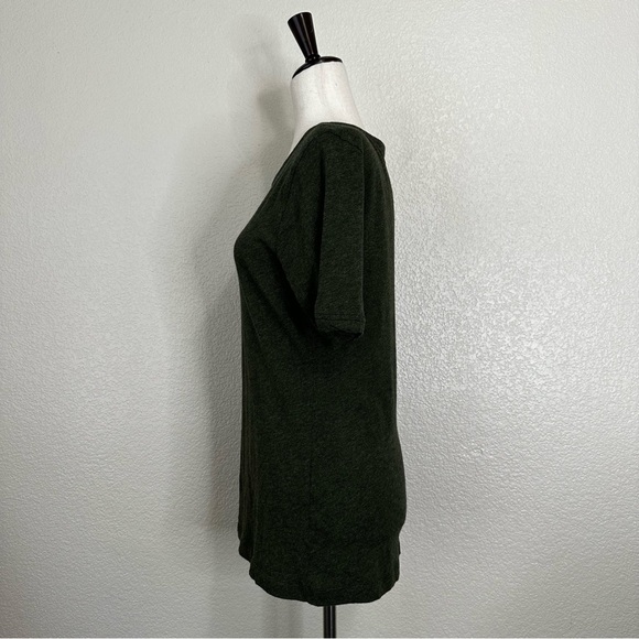 J. Crew Artist Tee Heathered Olive Green Short Sleeves Top, Sz Medium - Picture 5 of 13